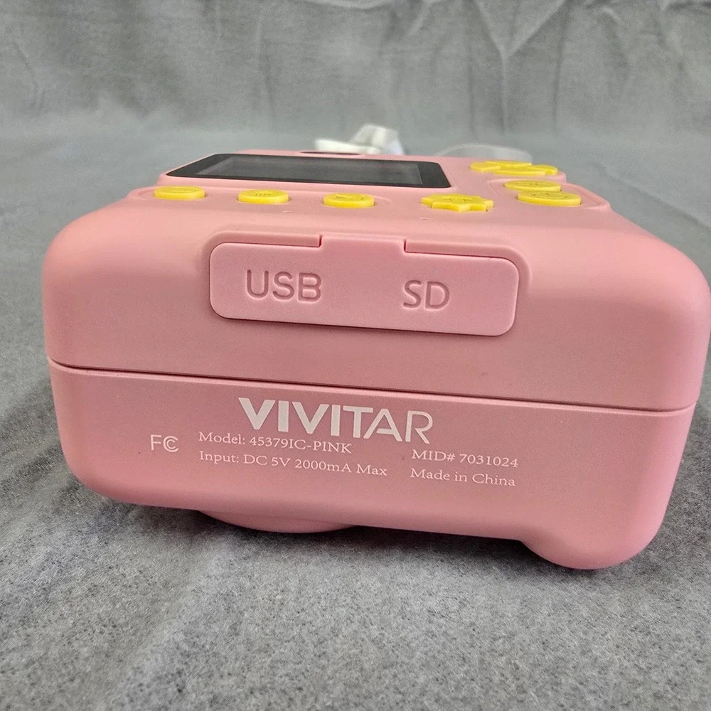 Vivitar Kids Instant Print Digital Camera Pink 16X Zoom Model 45379IC Bundle